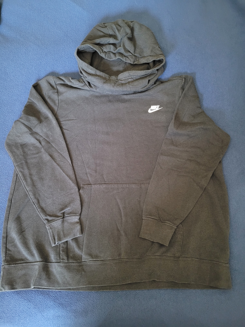Nike Black Pullover Hoodie with White Swoosh